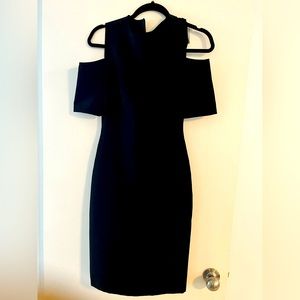 Black midi dress